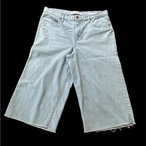 Vintage America 31 wide crop denim pants jeans cropped 12